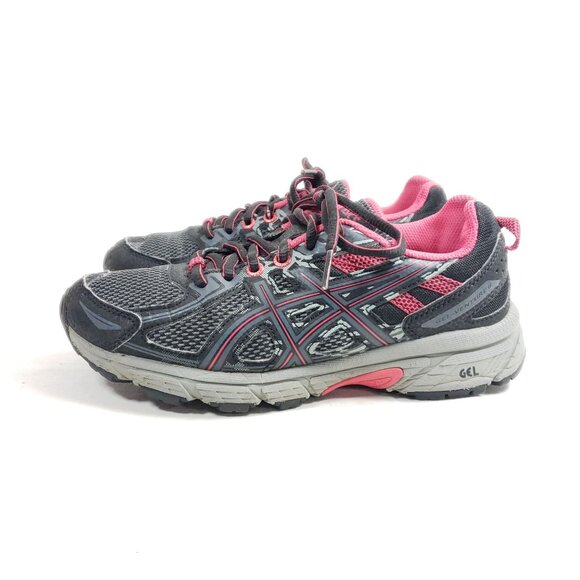 Asics Gel-Venture-6 Womens Size 6 Trail Running Shoes Gray & Pink Synthetic - Picture 3 of 9